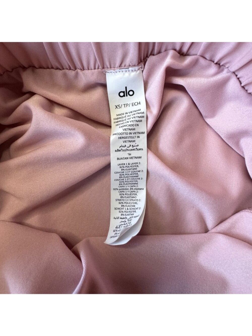 ALO YOGA Freestyle Skirt Ballet Pink Womens XS Skort Built-In Pocket Shorts - Picture 5 of 7